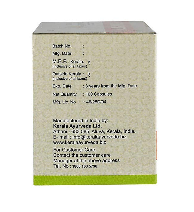 Kerala Ayurveda Laxinol-H Capsule - 100 tabs