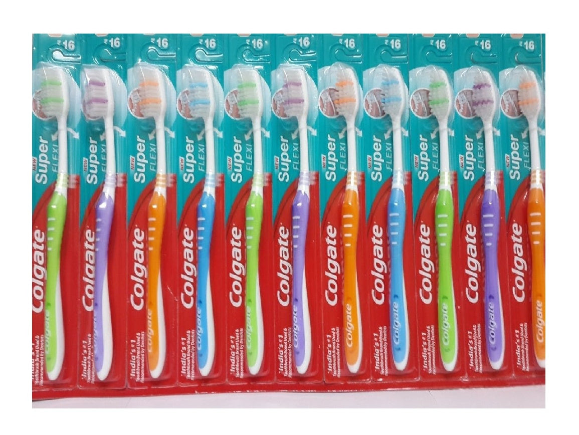 Colgate Super Flexi Toothbrush - Soft (Colour May Vary) | Pack of 12