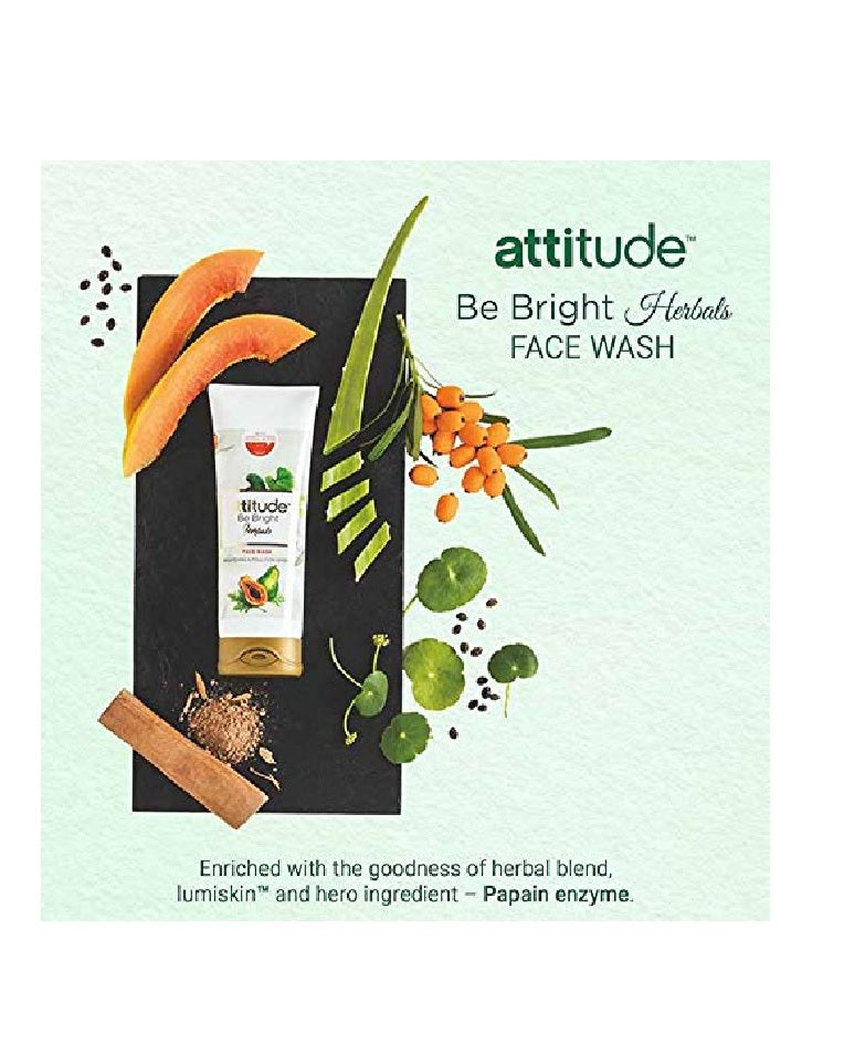 Amway Attitude Be Bright Herbals Exfoliating Face Wash, 100ml