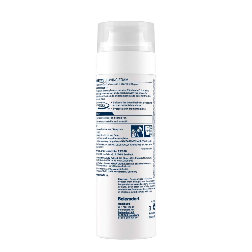 Nivea Men Sensitive Shaving Foam - 200 ml