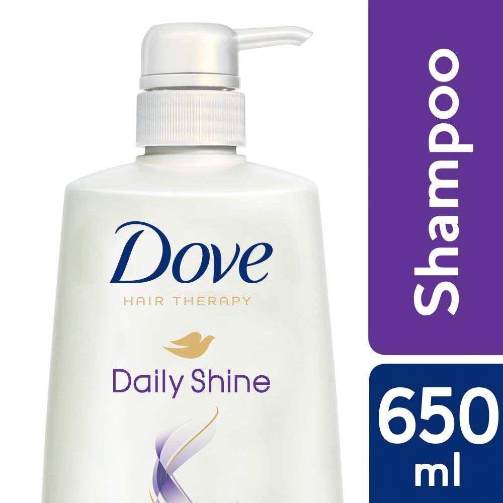 Dove Daily Shine Shampoo - For Dull And Frizzy Hair - 650 ml