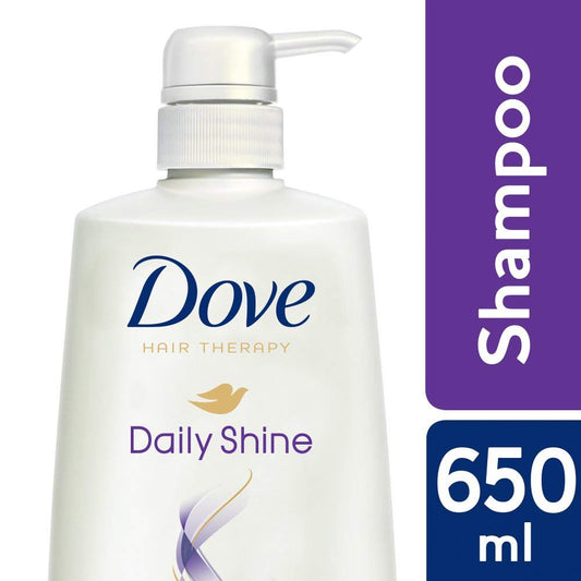 Dove Daily Shine Shampoo - For Dull And Frizzy Hair - 650 ml