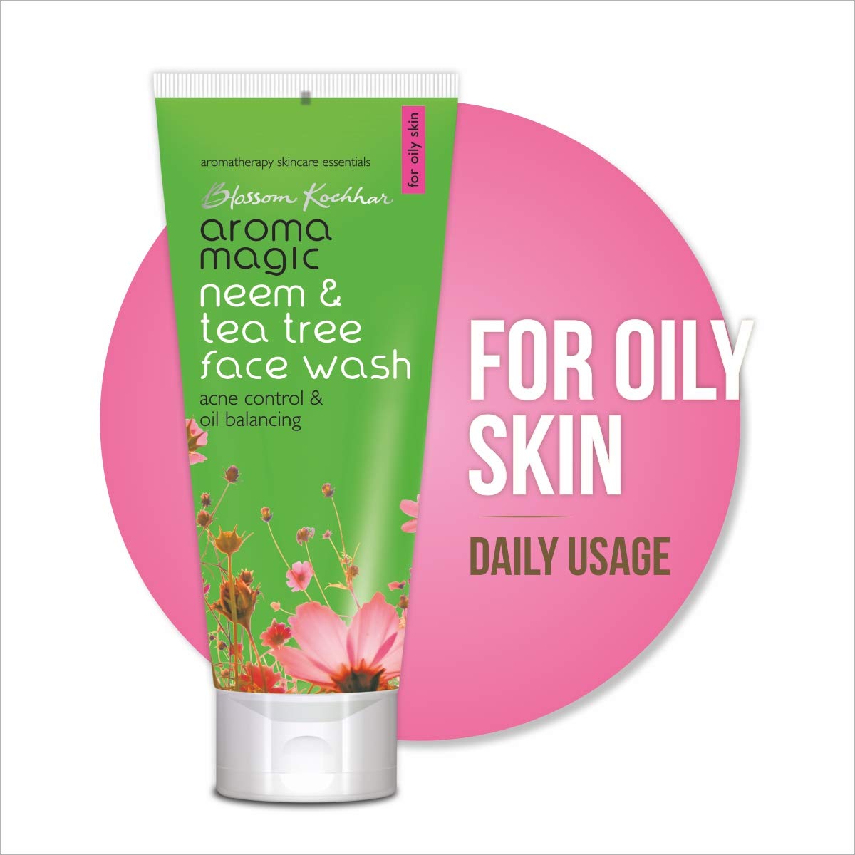 Aroma Magic Neem and Tea Tree Face Wash 100ml For Acne control scars, blemishes and skin tone