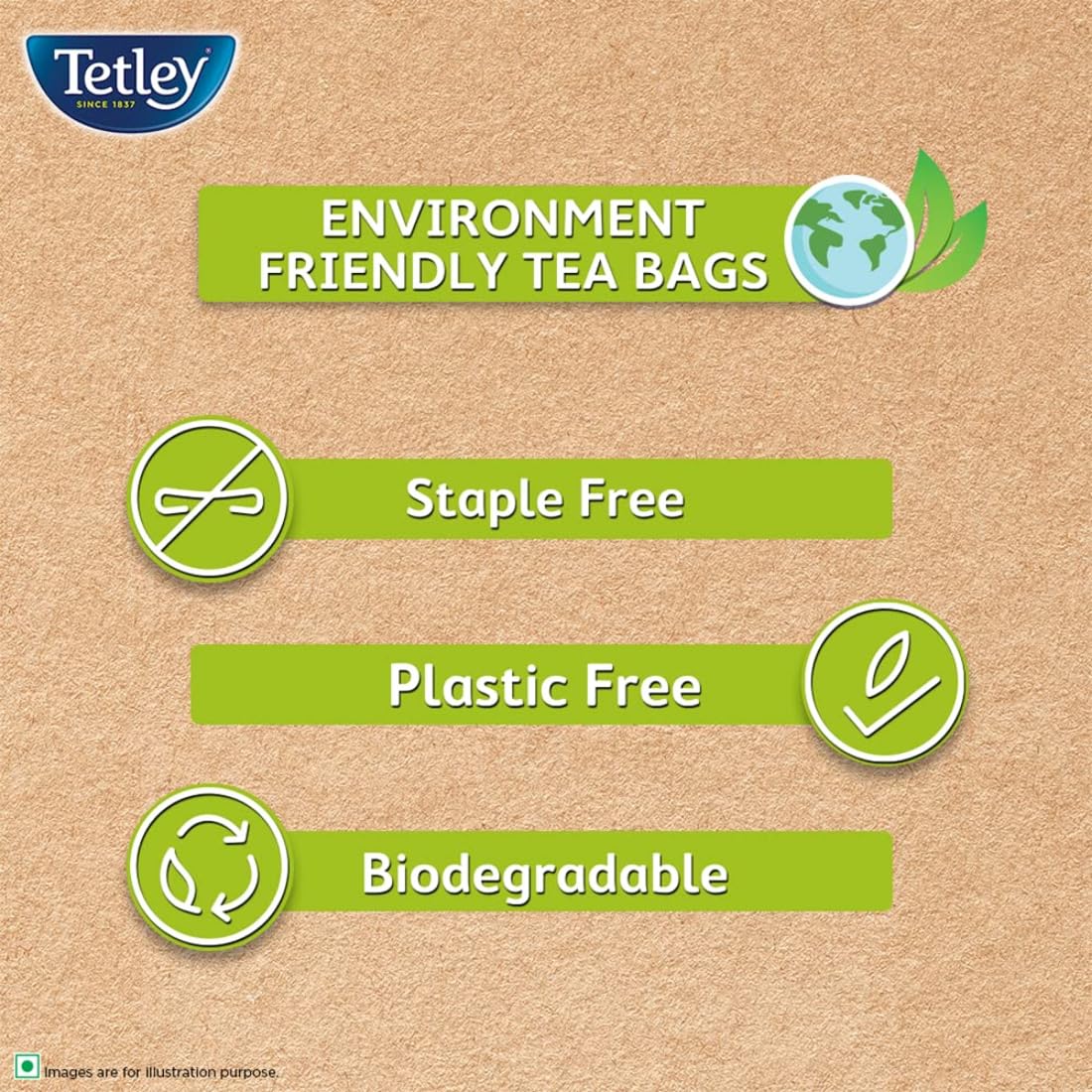 Tetley Elaichi Flavoured Chai - Black Tea, Every Sip Will Awaken Your Senses - 50 Tea Bags