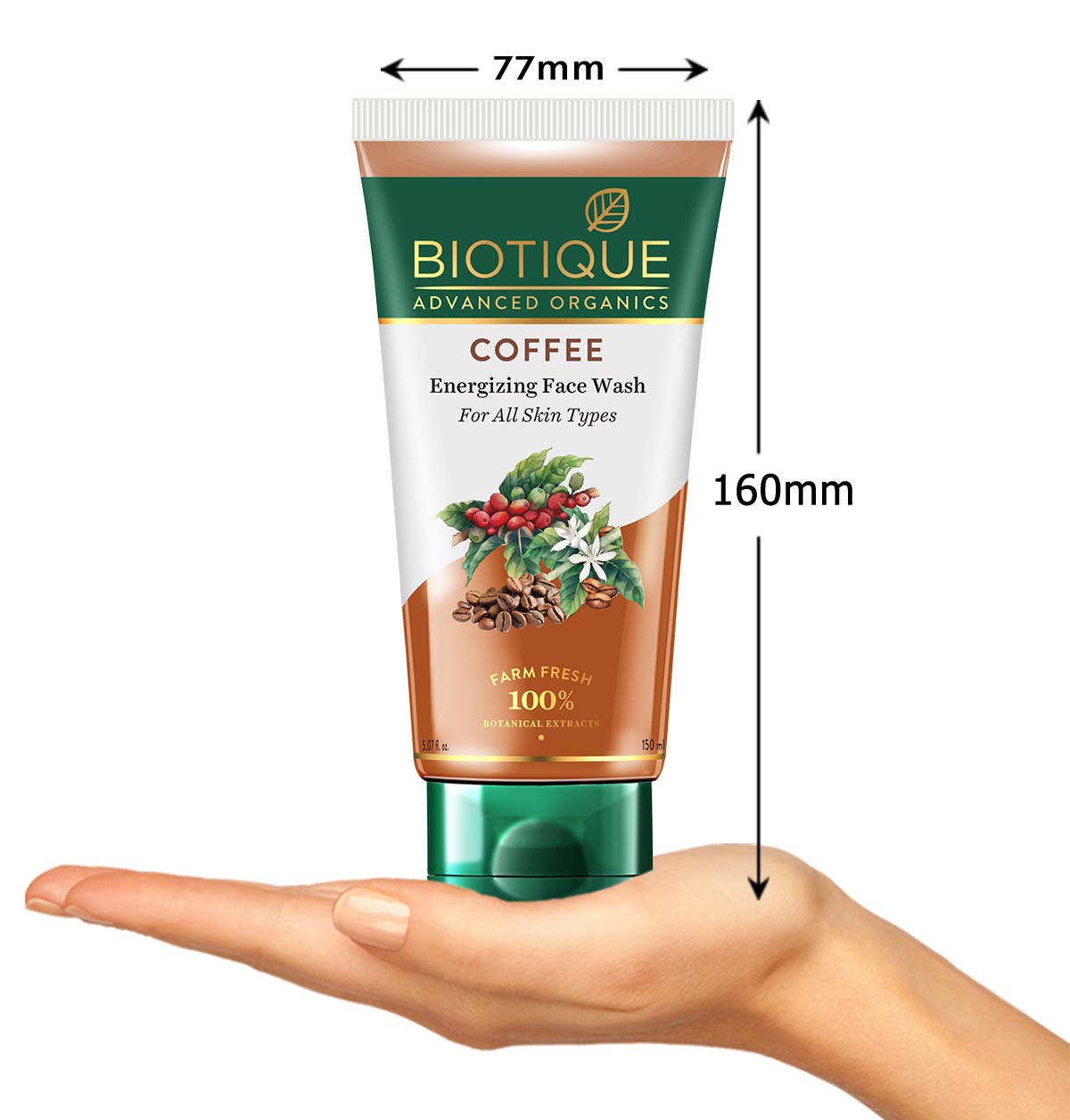 Biotique Coffee Energizing Face Wash 150ml | Purifies Skin, Unclog Pores