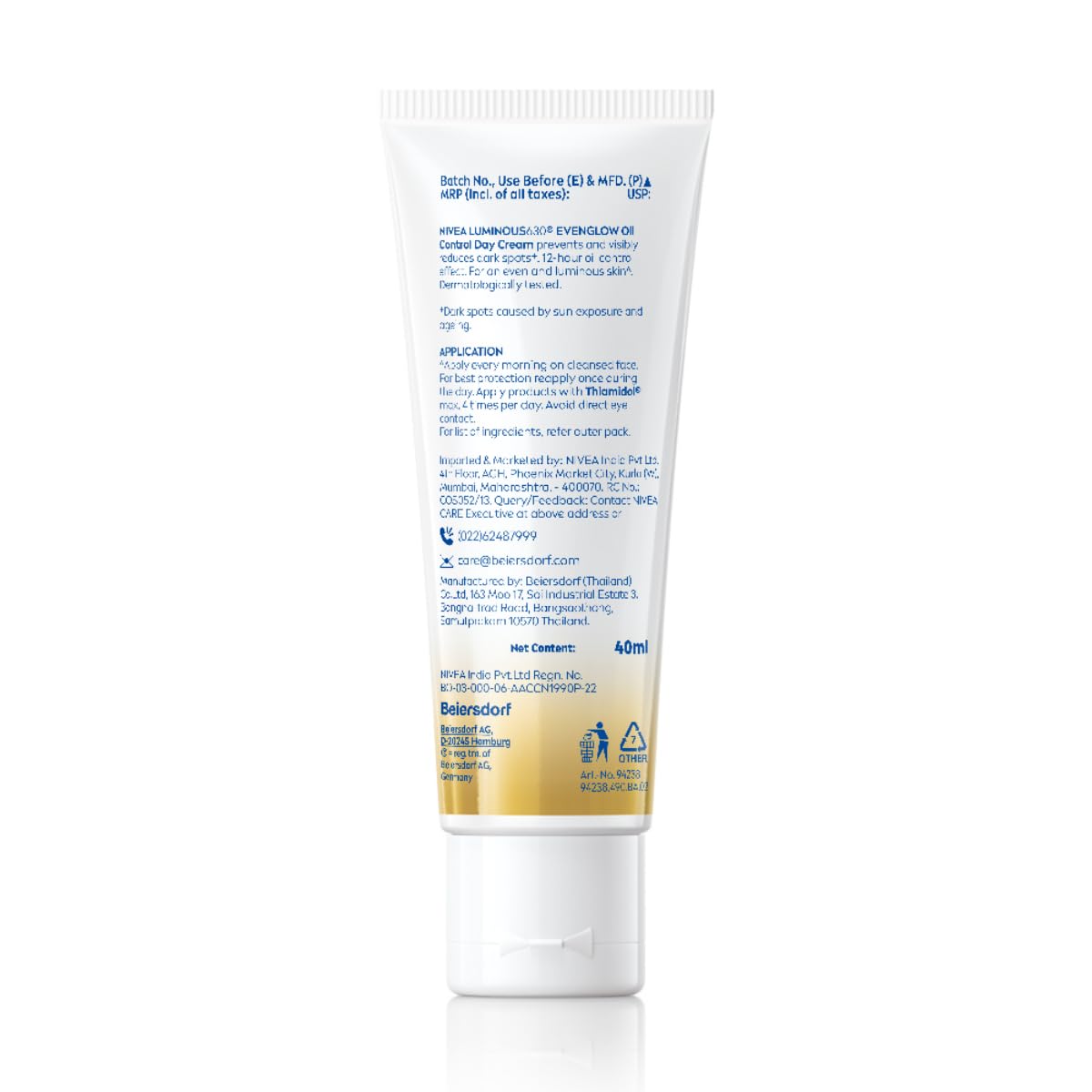 Nivea Luminous Even Glow Oil Control Day Cream SPF 50 - 40 ml