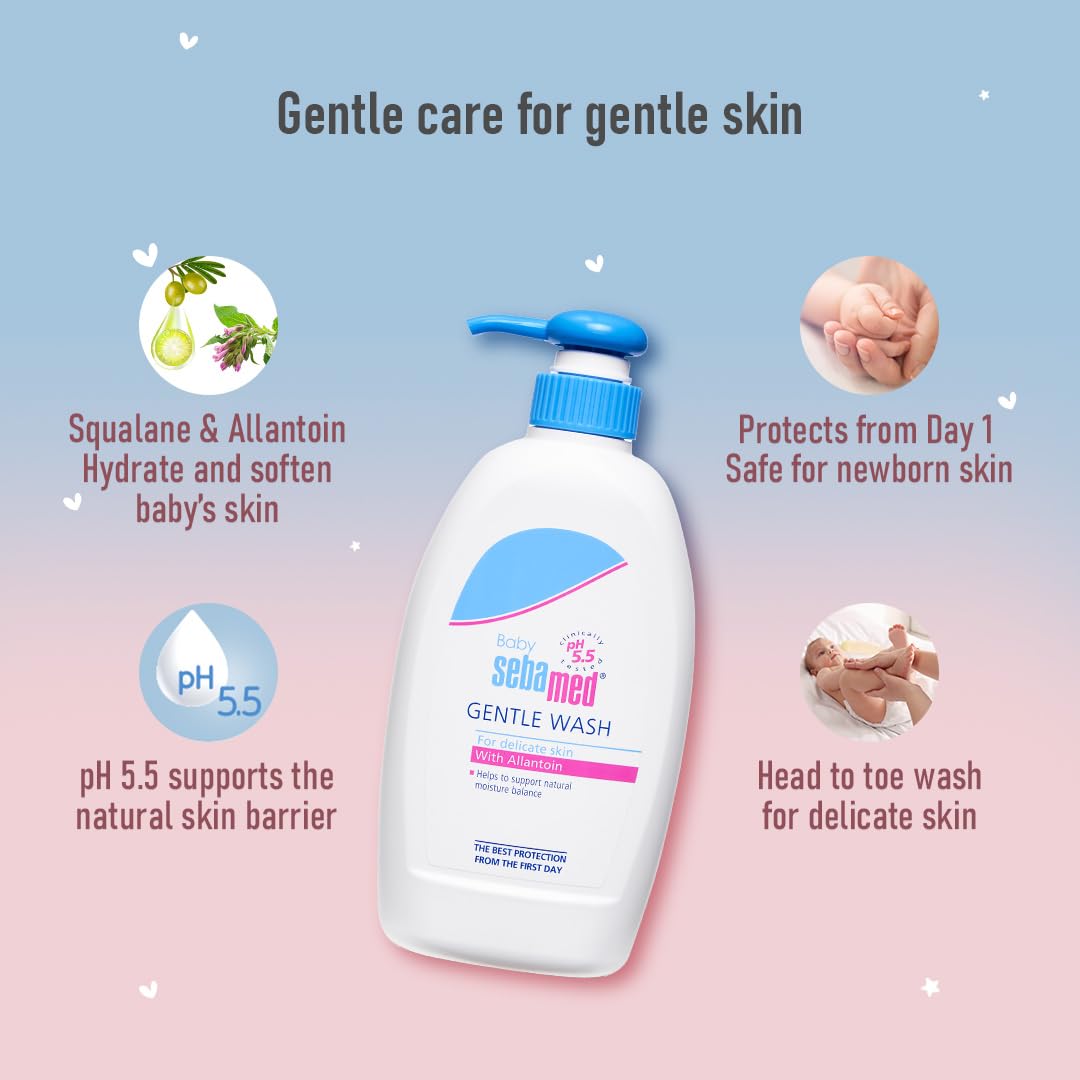 Sebamed Baby Gentle Wash, Protects Skin from Dryness 400 ml