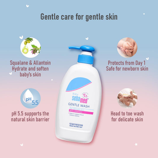 Sebamed Baby Gentle Wash, Protects Skin from Dryness 400 ml