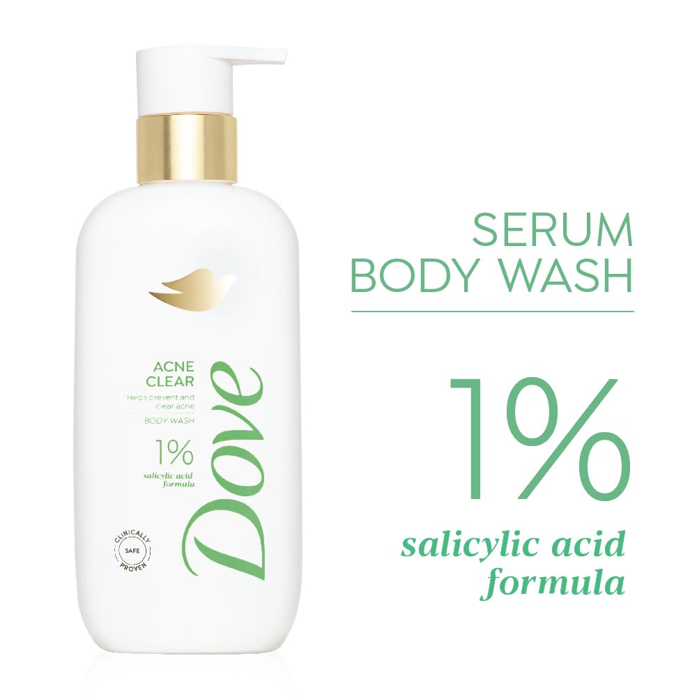 Dove Acne Clear Serum Body Wash with 1% Clearing Serum + Salicylic Acid - 300 ml