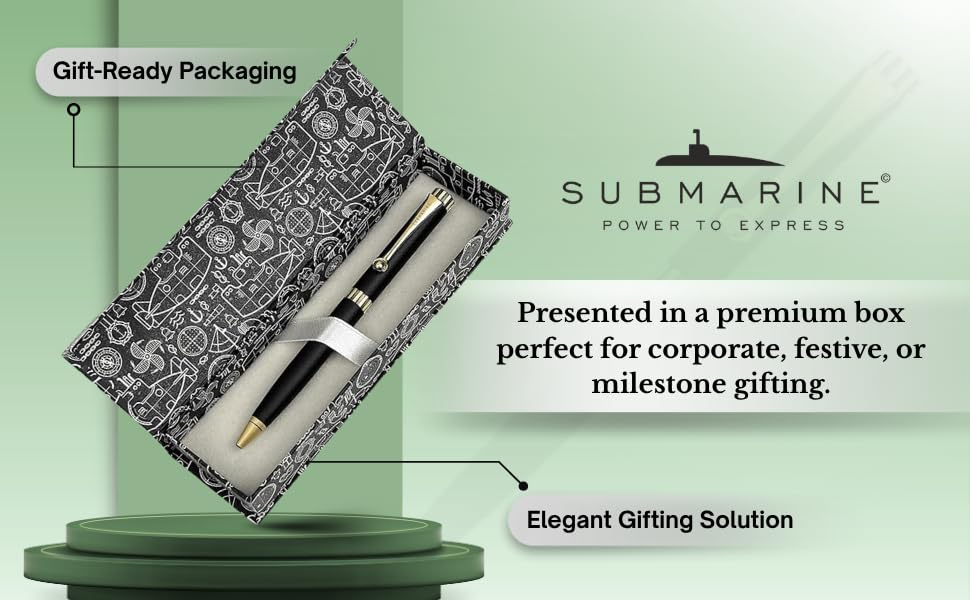 Submarine 1503 Regal Brass Metal Premium Ball Pen