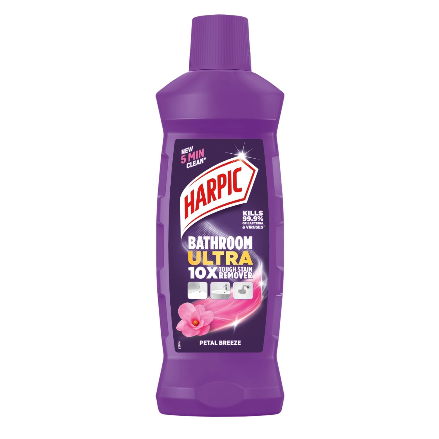 Harpic Bathroom Cleaner Ultra | Petal Breeze | 500 ml | 10X Tough Stain Remover