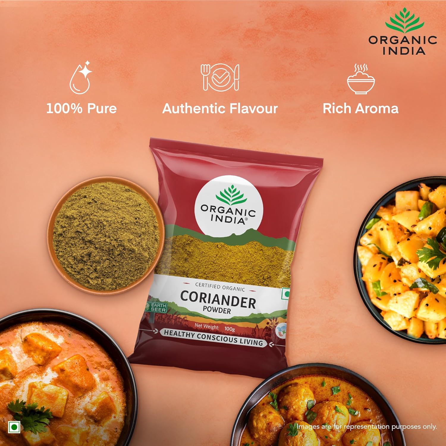 Organic India Coriander Powder - 100 gm