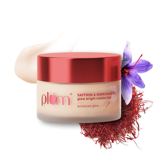 Plum Saffron & Kumkumadi Oil Daily Glow Bright Moisturizing Cream - 50 gm - Pack of 1