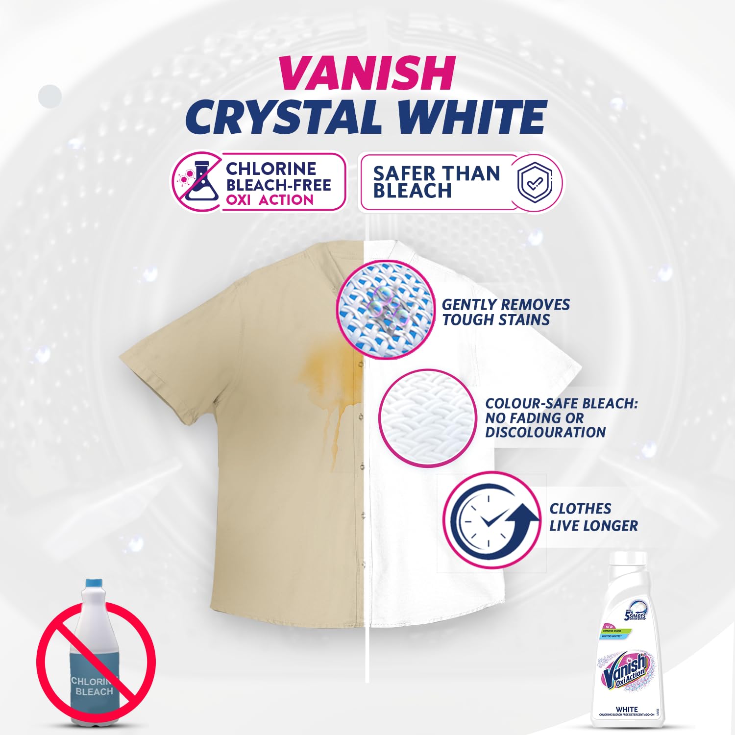 Vanish Crystal White 800 Ml,Fabric Whitener