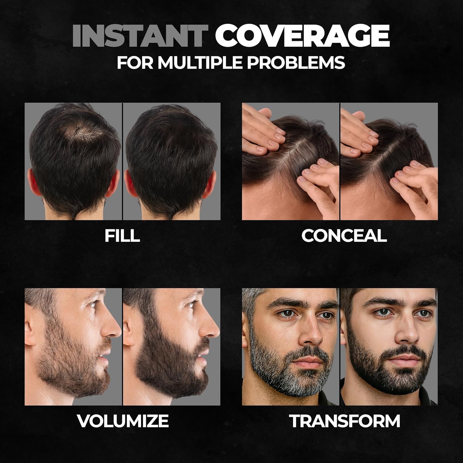 Beardo Blackout Hair Powder 4g - Black