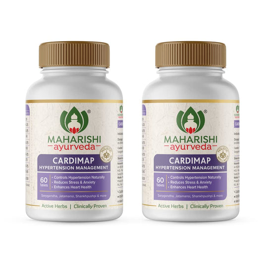 Maharishi Ayurveda Cardimap | Helps Normalises Blood Pressure Naturally 60 Tablets x 2
