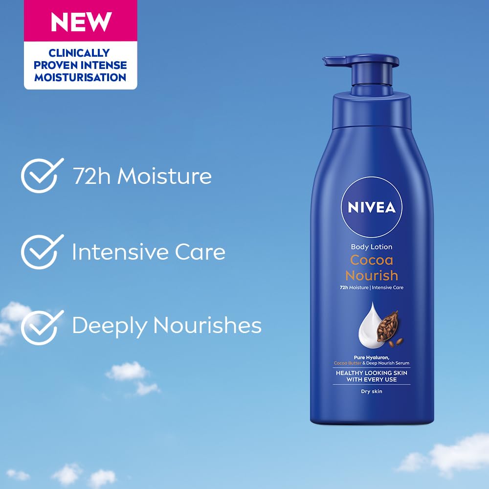 Nivea Body Lotion for Very Dry Skin, Cocoa Nourish - 400 ml