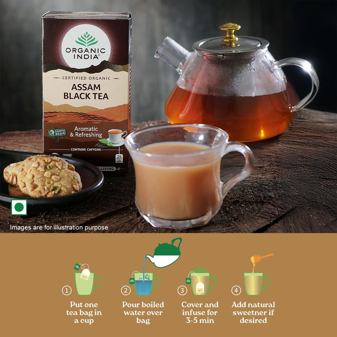 Organic India Masala Black Tea Bags - 25 Teabags