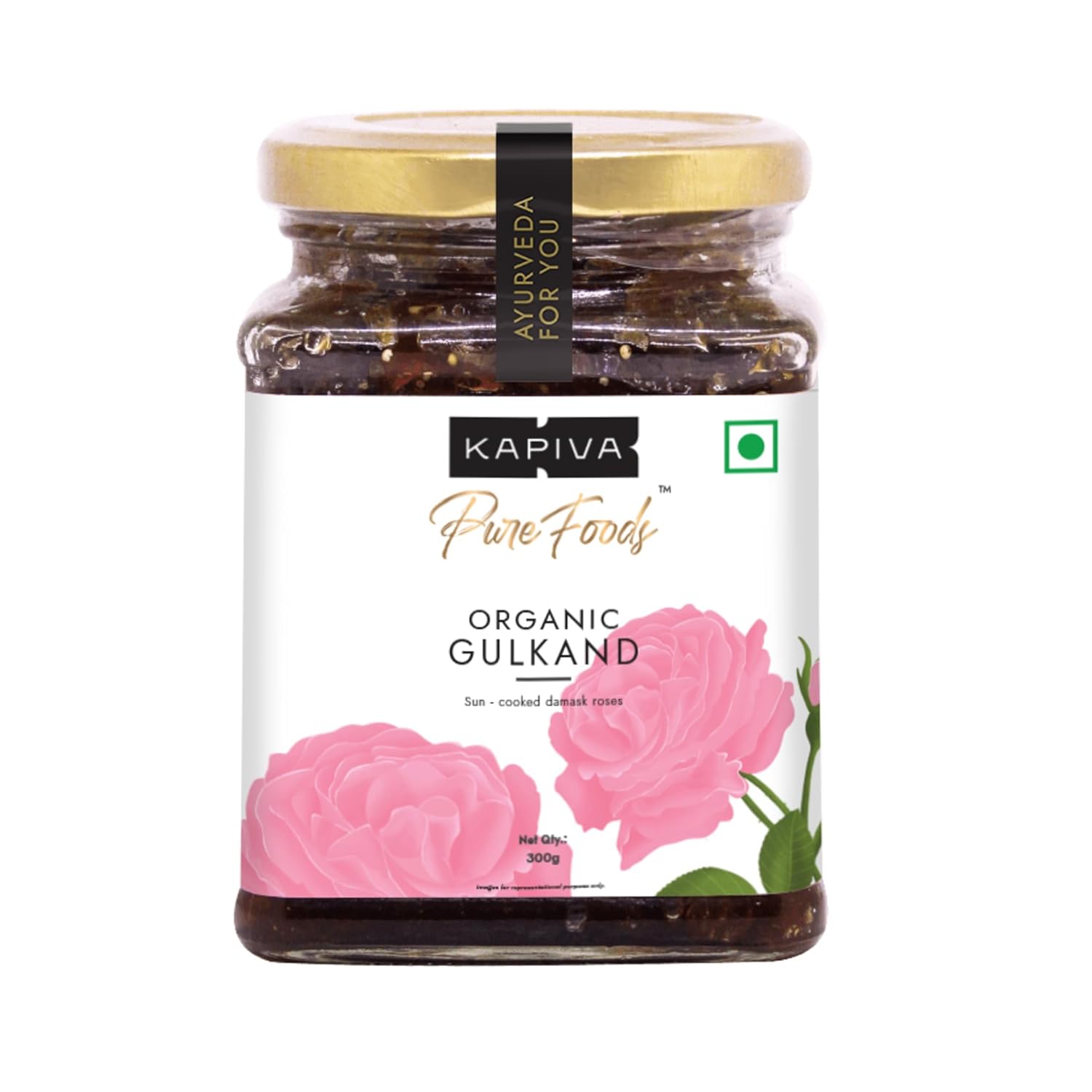Kapiva Ayurveda Pure Foods Organic Gulkand - 300 gm