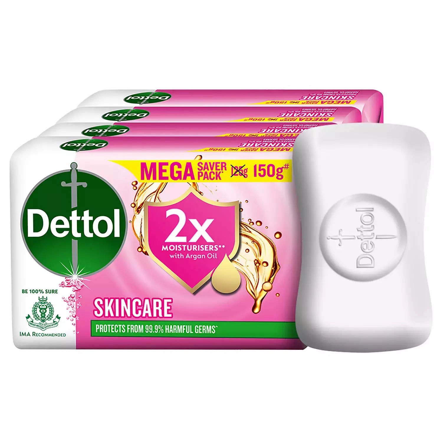 Dettol Skincare Moisturizing Beauty Bathing Soap 150g Pack Of 4