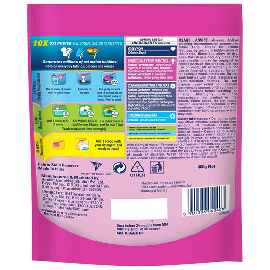 Vanish All in One Detergent Boosting Add-on Powder and stain remover - 400 g