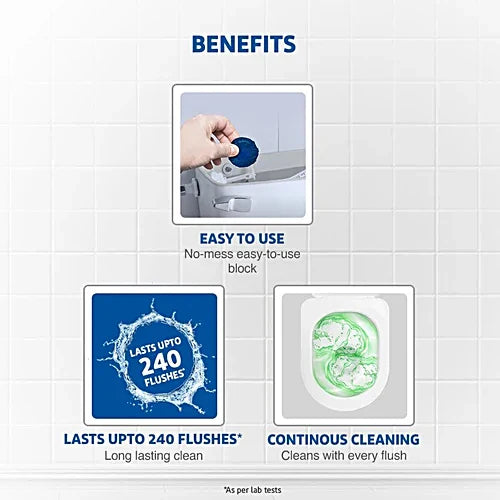 Harpic Flushmatic In-Cistern Toilet Cleaner Block, Citrus, 50 g