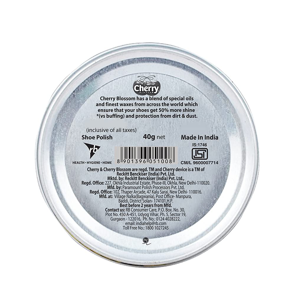 Cherry Blossom Wax Shoe Polish Dark Tan - 15gm