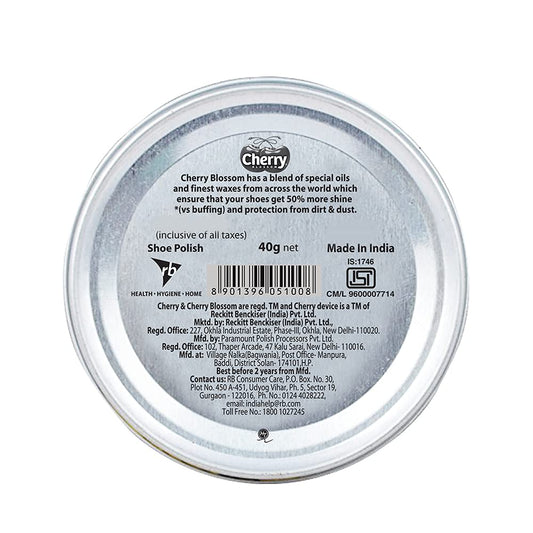 Cherry Blossom Wax Shoe Polish Dark Tan - 15gm