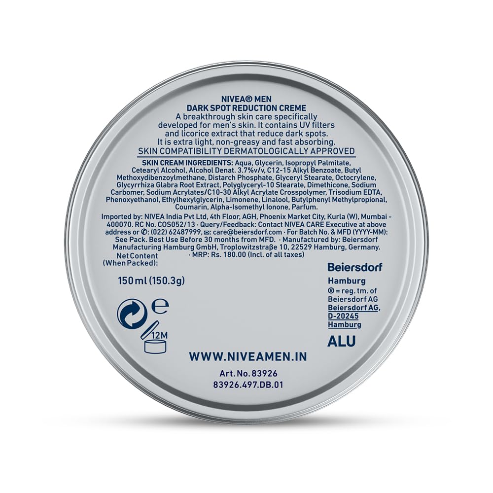 Nivea Men Dark Spot Reduction Crème - 150 ml