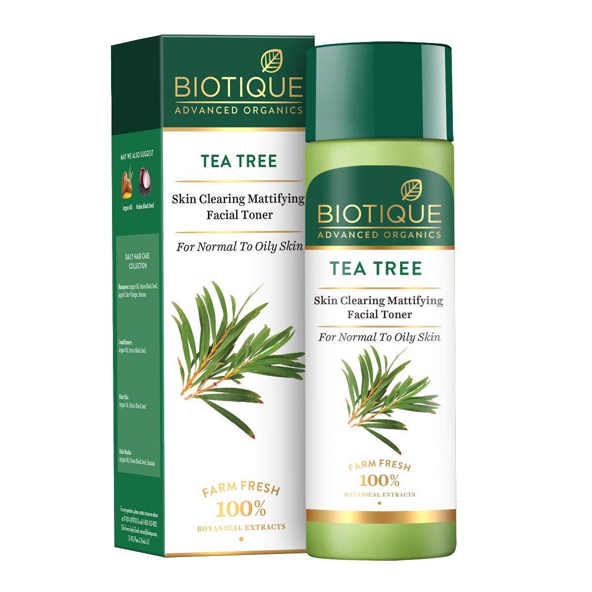 Biotique Advanced Organics Tea Tree Skin Clearing Mattifying Facial Toner - 120 ml