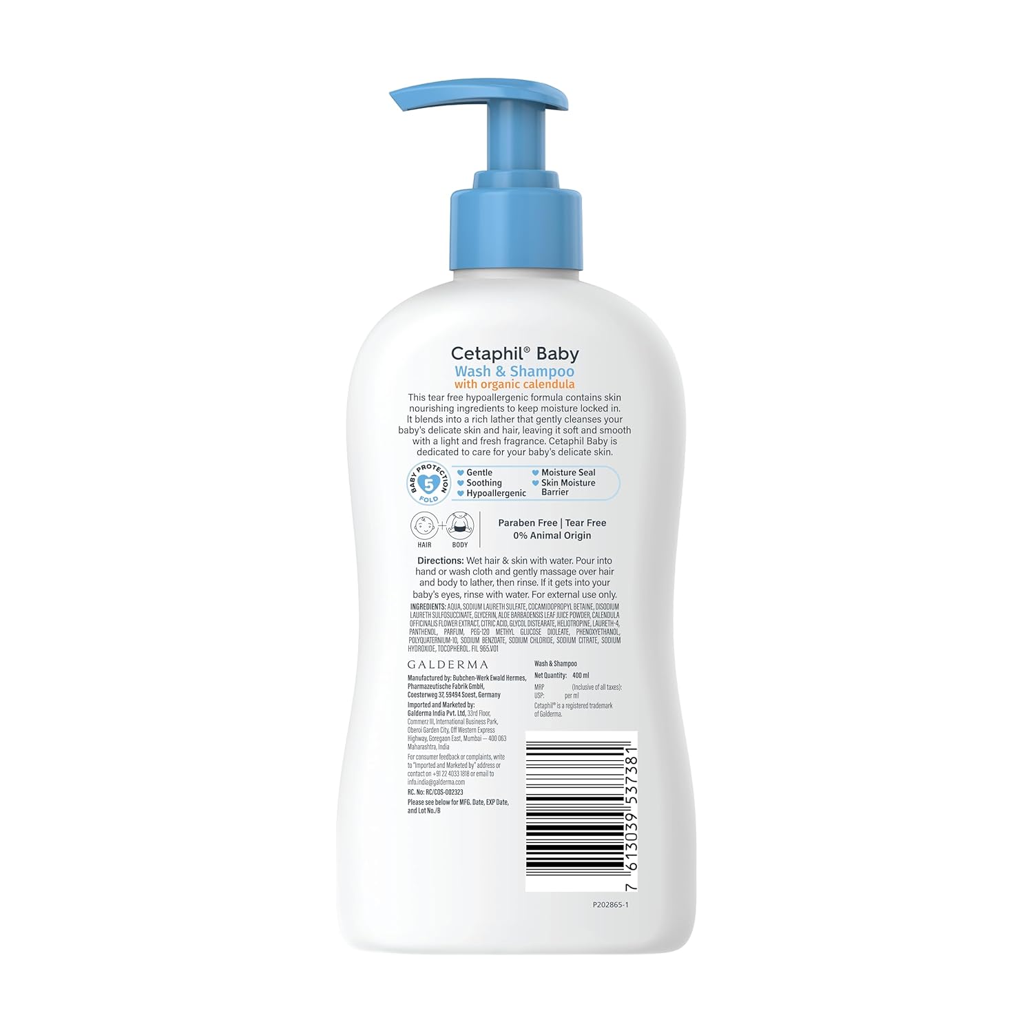 Cetaphil Baby Wash & Shampoo with Organic Calendula - 400 ml