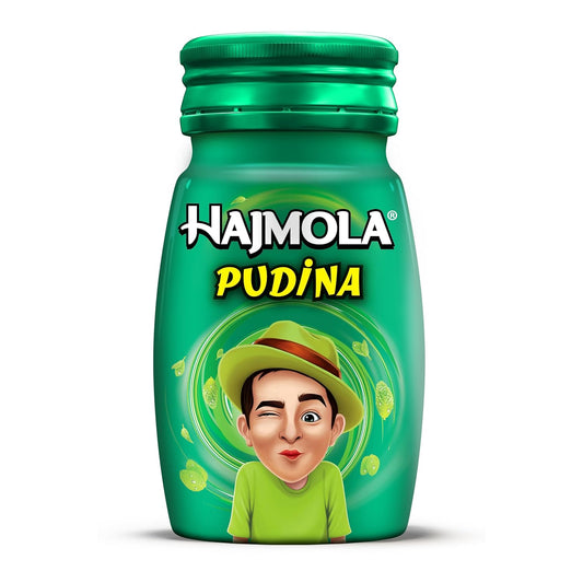 Dabur Hajmola : 100% Ayurvedic Tasty Digestive Tablets for Improved Digestion and Relief from flatulence , Pudina flavour-120 tabs