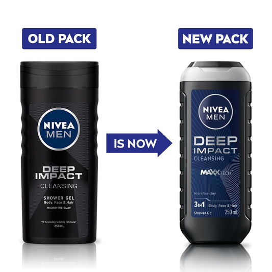 Nivea Men Deep Impact Cleansing Shower Gel - 250 ml