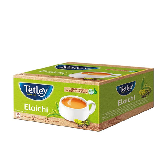 Tetley Elaichi Flavoured Chai - Black Tea, Every Sip Will Awaken Your Senses - 50 Tea Bags
