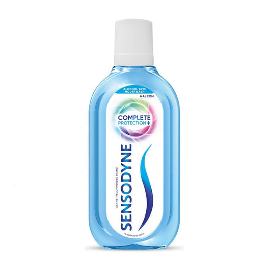 Sensodyne Mouthwash Complete Protection+ | Alcohol-free All-in-One Mouth Wash for Sensitivity Protection, Strong Teeth and Lasting Freshness, Pack of 250ml