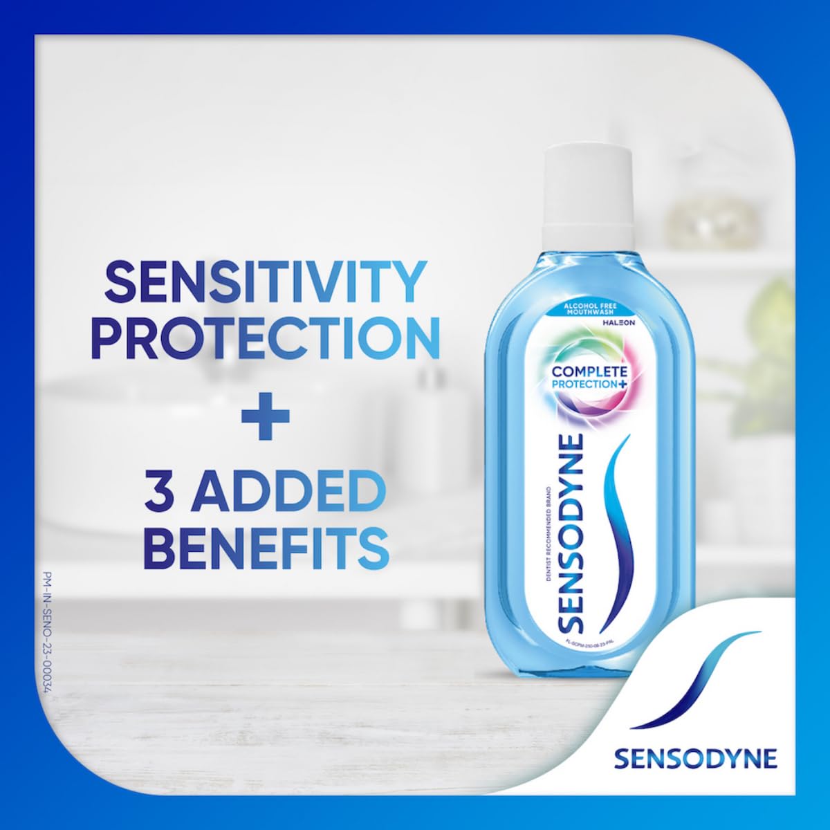 Sensodyne Mouthwash Complete Protection+ | Alcohol-free All-in-One Mouth Wash for Sensitivity Protection, Strong Teeth and Lasting Freshness, Pack of 250ml