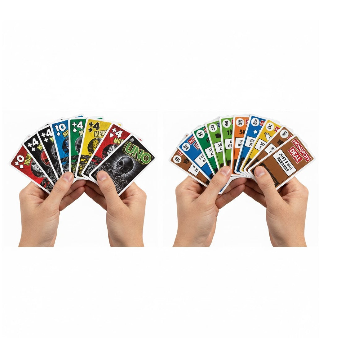 UNO No Mercy & Monopoly Deal Card Game Combo | Best for Travel, Family & Friends