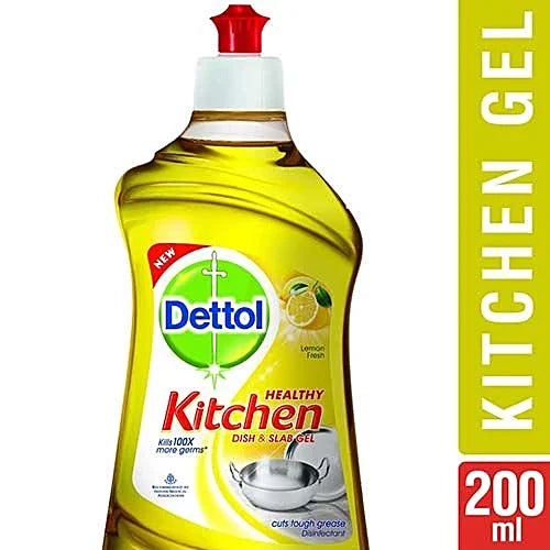 Dettol Healthy Kitchen Dish & Slab Gel - Lemon Fresh, 200 ml