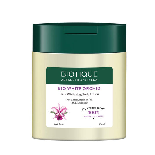 Biotique White Orchid Skin Brightening Body Lotion for Normal Skin, 75ml