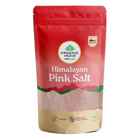 Organic India Pink Rock Salt | 1Kg Pouch