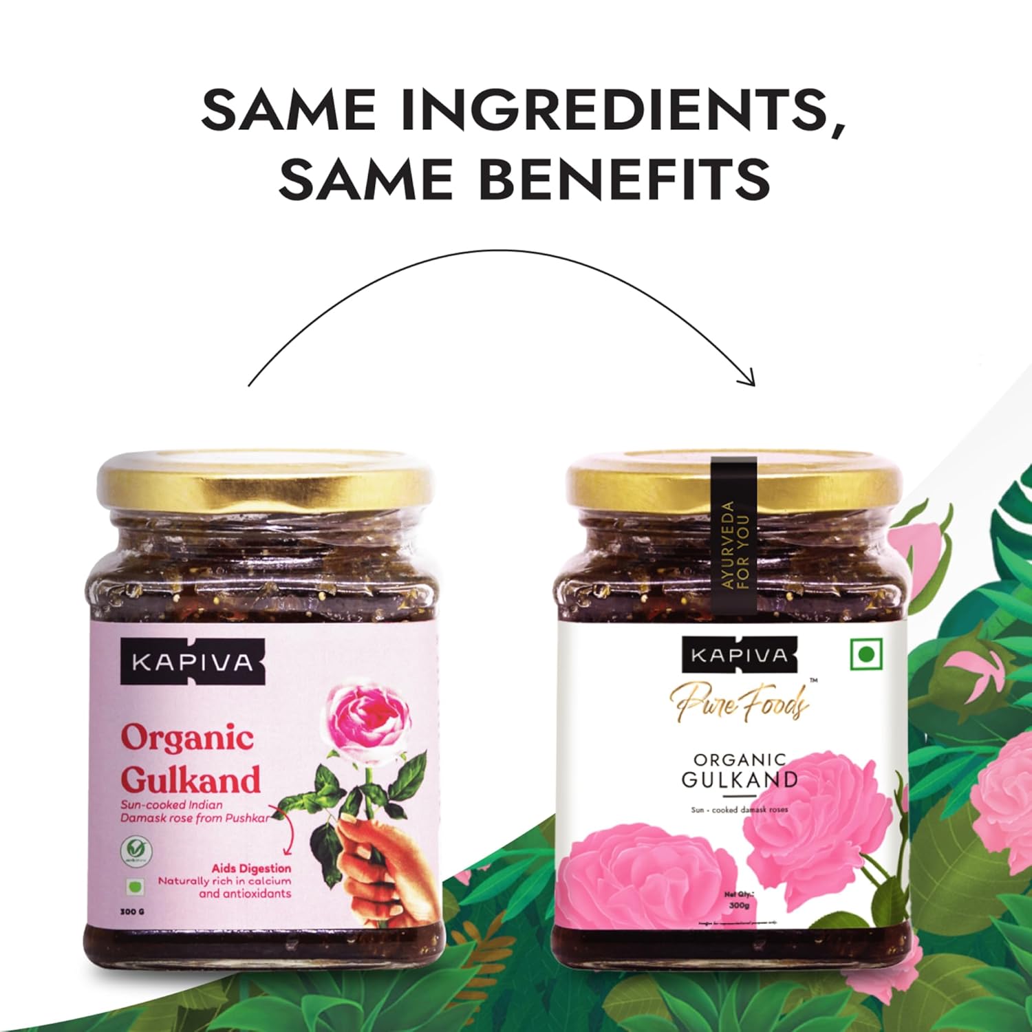 Kapiva Ayurveda Pure Foods Organic Gulkand - 300 gm