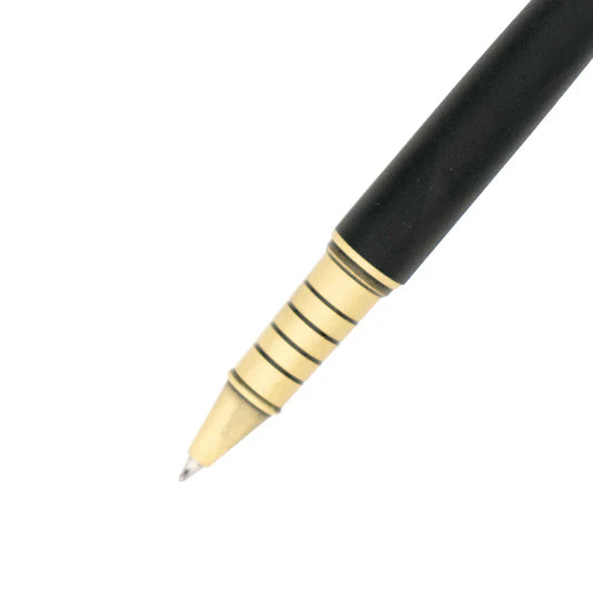 SWISSBRAND Echelon 2519 Matte black gold Rollerball Pen with gold trim