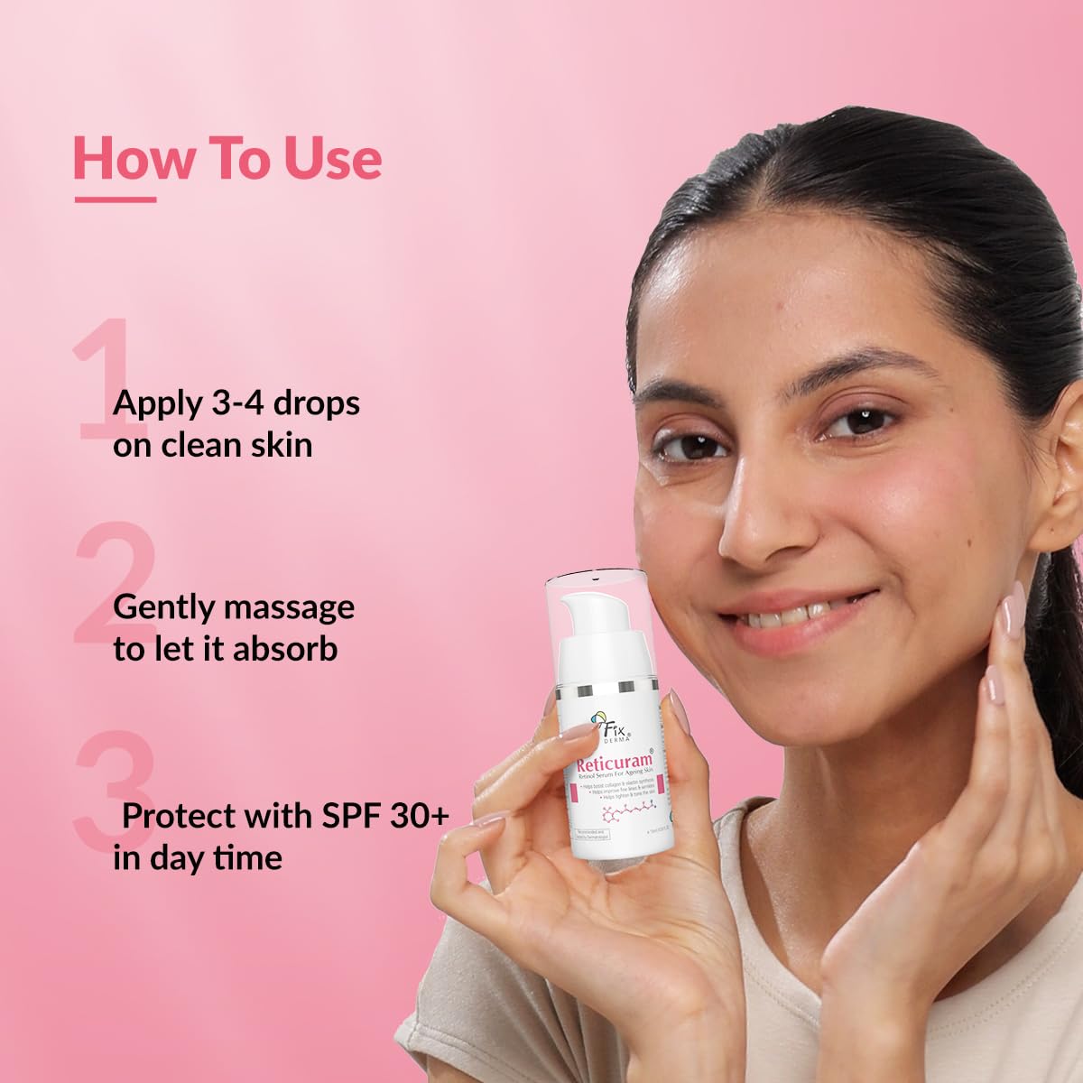 Fixderma 0.05% Pure Retinol Reticuram Face Serum For Anti Aging Skin - 15 ml