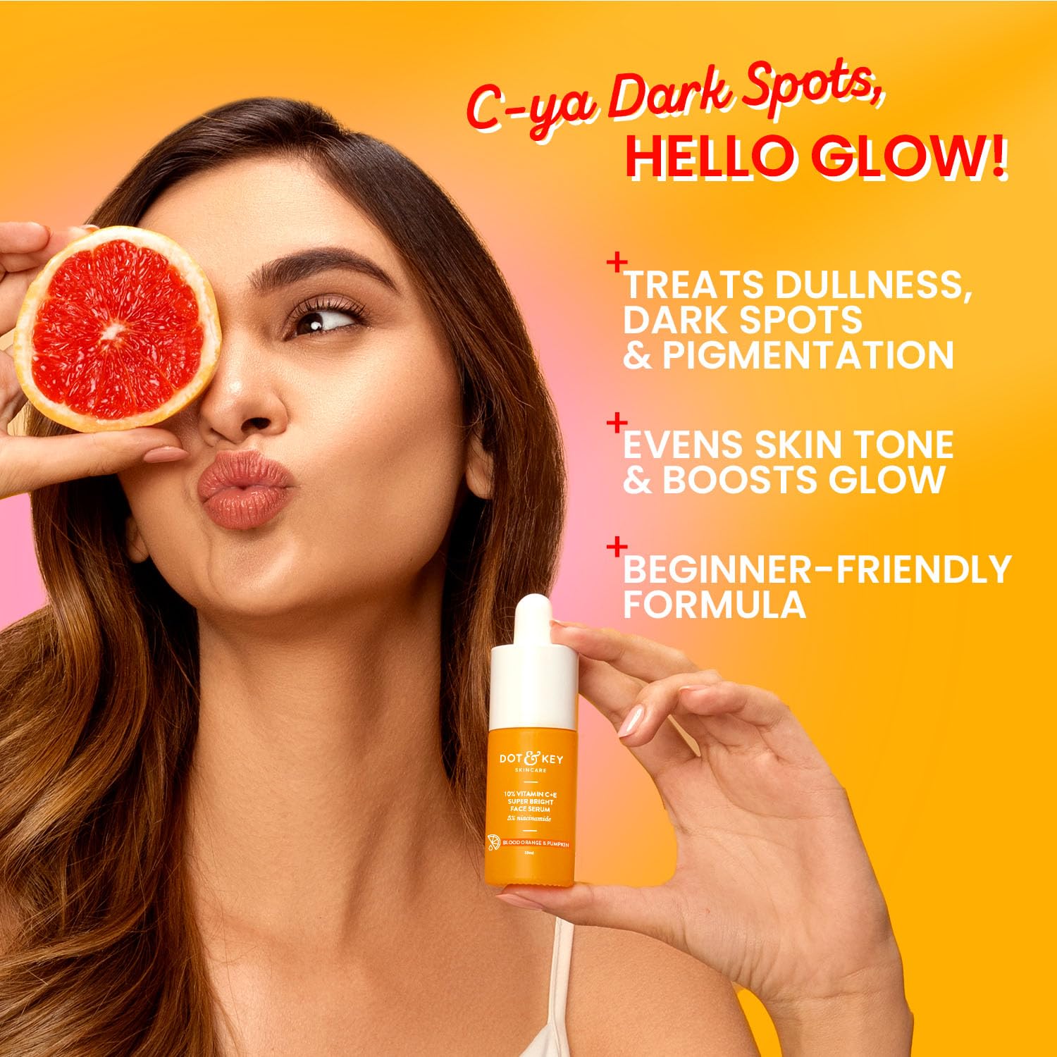 Dot & Key 10% Vitamin C+E Super Bright Face Serum With 5% Niacinamide, Glows Skin - 30 ml