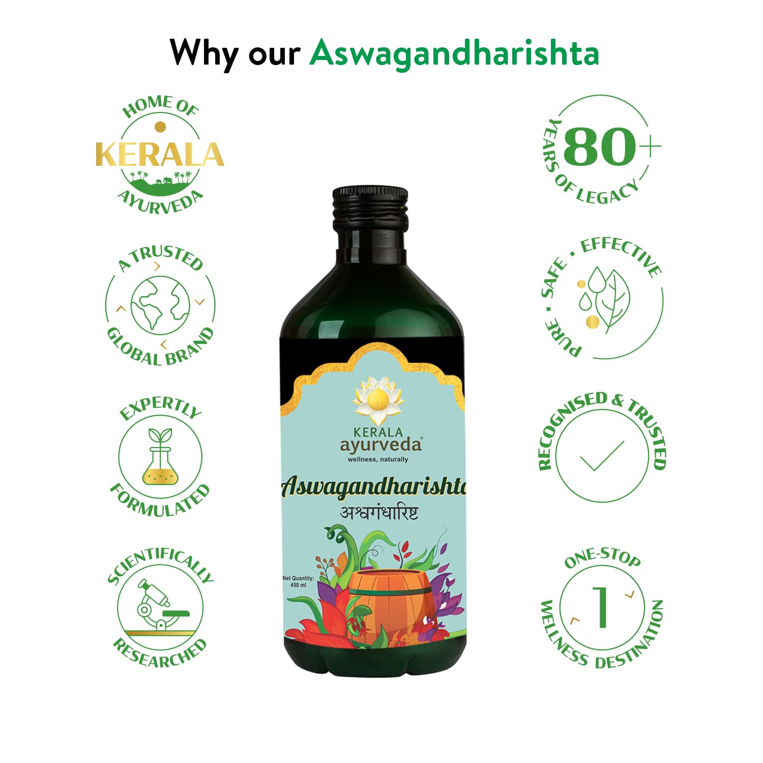 Kerala Ayurveda Aswagandharishtam - 435 ml