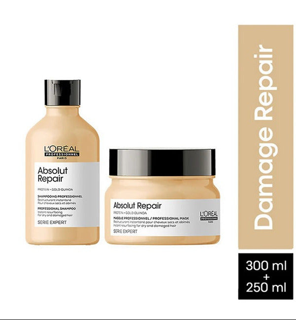 LOreal Professionnel Absolut Repair Shampoo& Hair Mask Combo, Serie Expert - combo - 300ml + 250ml