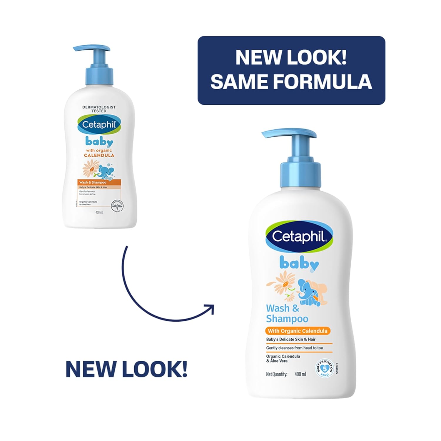 Cetaphil Baby Wash & Shampoo with Organic Calendula - 400 ml