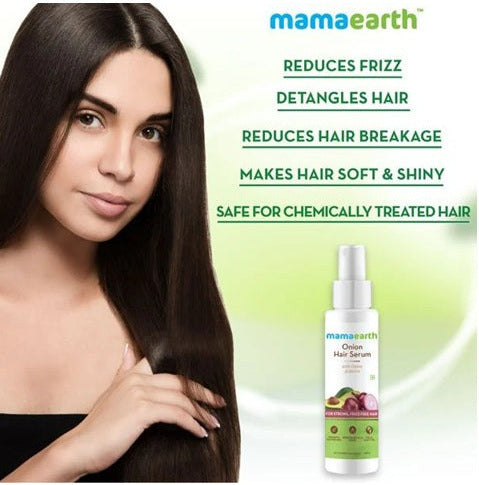 Mamaearth Onion Hair Serum 100 ml & Onion Hair Oil 150 ml - Combo