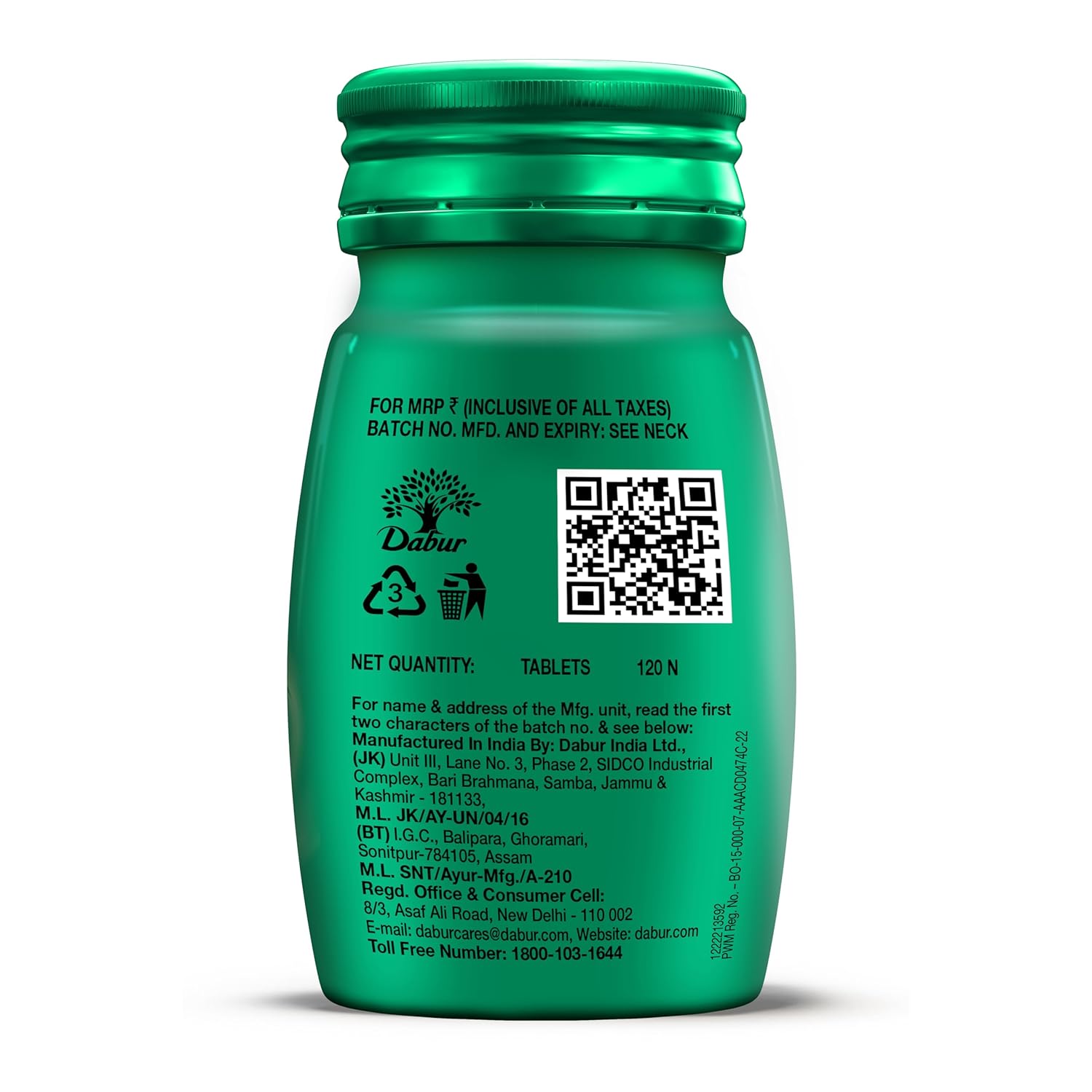 Dabur Hajmola : 100% Ayurvedic Tasty Digestive Tablets for Improved Digestion and Relief from flatulence , Pudina flavour-120 tabs