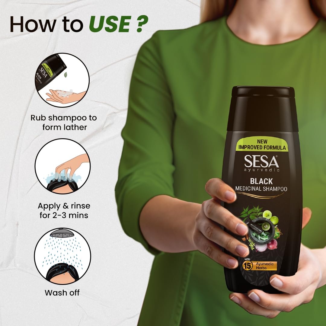 Sesa Ayurvedic Medicinal Shampoo For Hairfall Control & Anti Dandruff - 200 ml